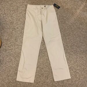 New Polo Ralph Lauren sand tan flat front pants sz 14